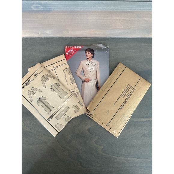 See and Sew Vintage Uncut Misses Jacket and Dress Size 14/16/18 Pattern No 5268 - Picture 5 of 7